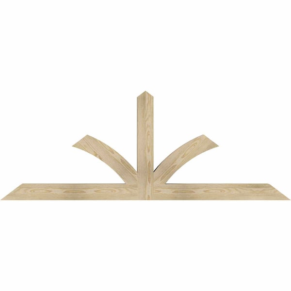 Ekena Millwork Richland Rough Sawn Timber Gable Bracket, Douglas Fir, 72"W x 27"H x 4"D x 4"F, 9/12 Pitch GBW072X27X0404RIC00RDF - main